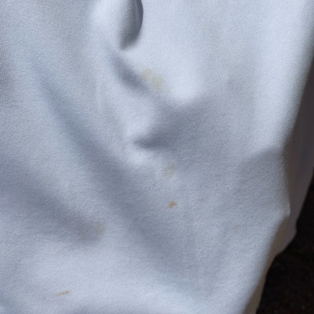 Rust-Colored/Orange Button-Down Blouse With White… - image 7